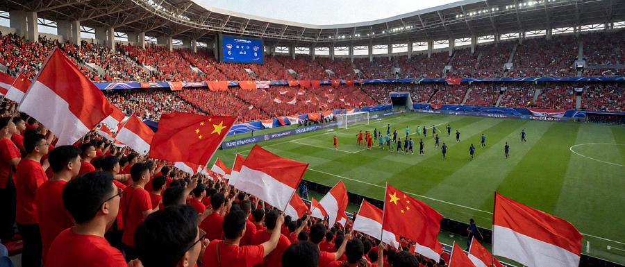 V体育足球亚洲杯预选赛中国队主场迎战泰国比赛现场氛围